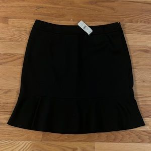 New Anne Taylor Loft Black Ruffle Lined Skirt Size 10